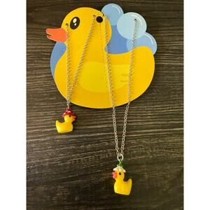 NWT Rubber Duck Mushroom and Flower BFF Necklace Bundle